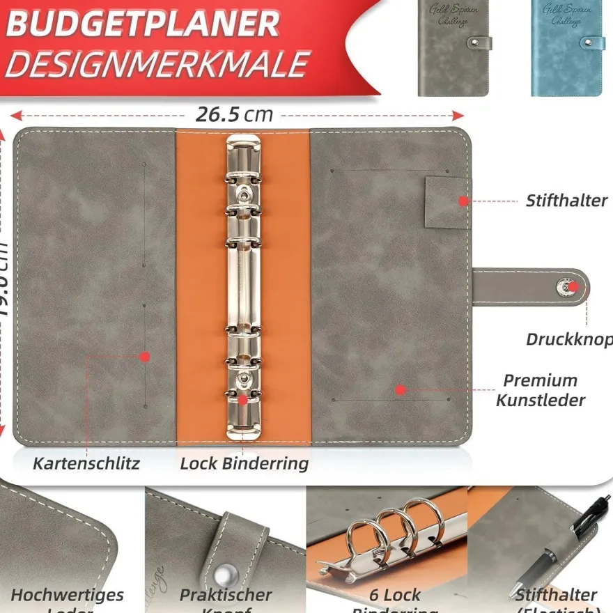 WenmthG Sparchallenge Buch A6 mit 24 Karten