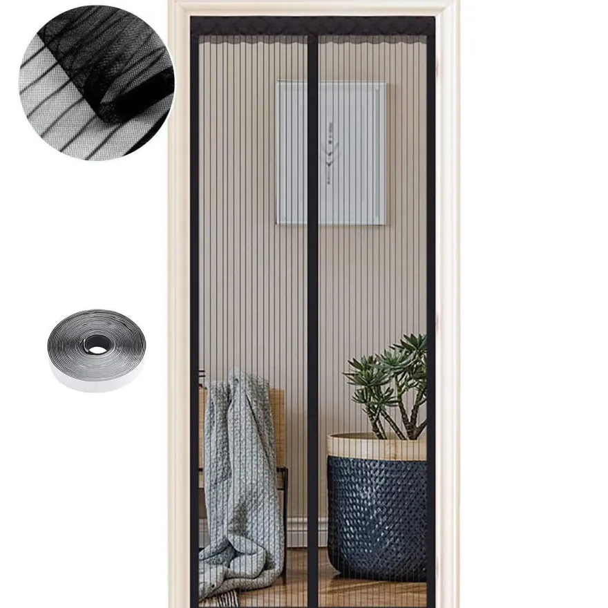 WENT Fliegengitter Tür Magnet Insektenschutz 105x205cm, Balkon/Terrassentür