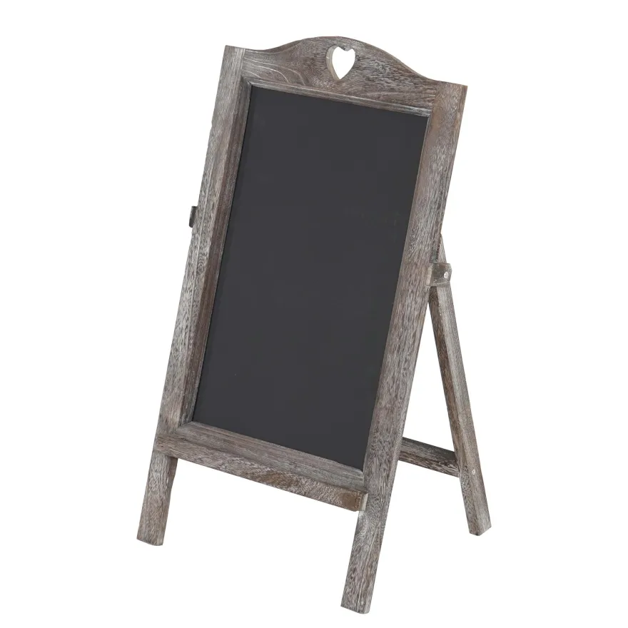 Werbetafel HWC-E51, Aufsteller Kreidetafel, 66x37x27cm Shabby-Look Vintage