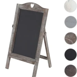 Werbetafel HWC-E51, Aufsteller Kreidetafel, 66x37x27cm Shabby-Look Vintage