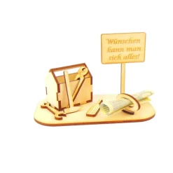 Werkzeugkasten Geldgeschenk und/ oder Gutschein Geschenk aus Holz Personalisiert-K21-