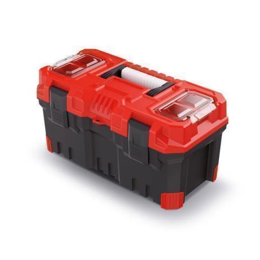 Werkzeugkoffer Werkzeugkasten TITAN Kistenberg Rot 554x286x276