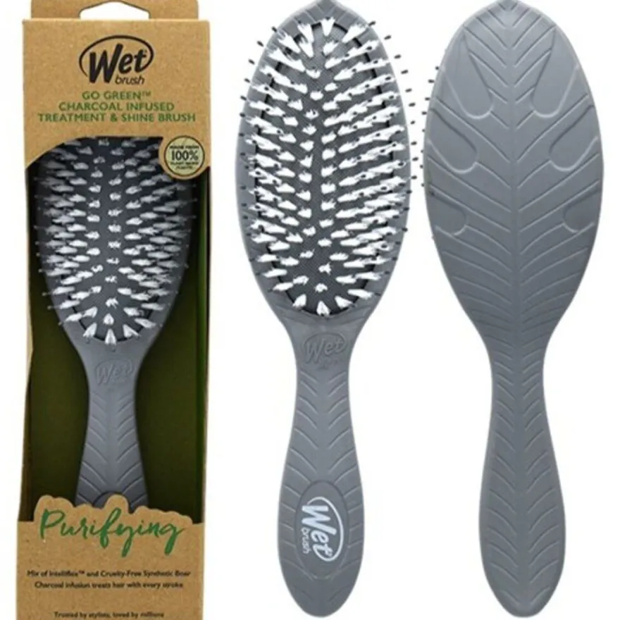 Wet Brush Go Green Treatment & Shine Brush Haarbürste Holzkohle