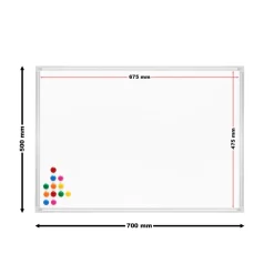 Whiteboard Magnettafel Wandtafel 70x50cm 12 Magnete Präsentationstafel Tafel
