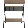 Wickeltisch Eisen Taupe vidaXL 120x50 cm