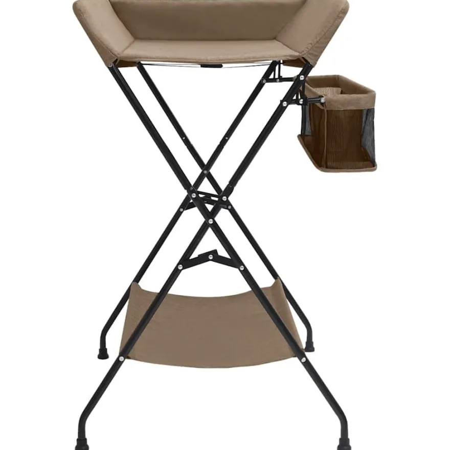 Wickeltisch Eisen Taupe vidaXL 120x50 cm