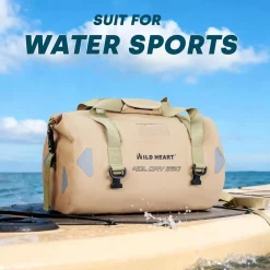 WILD HEART wasserdichte Reisetasche 100L Khaki - Ideal für Outdoor-Abenteuer
