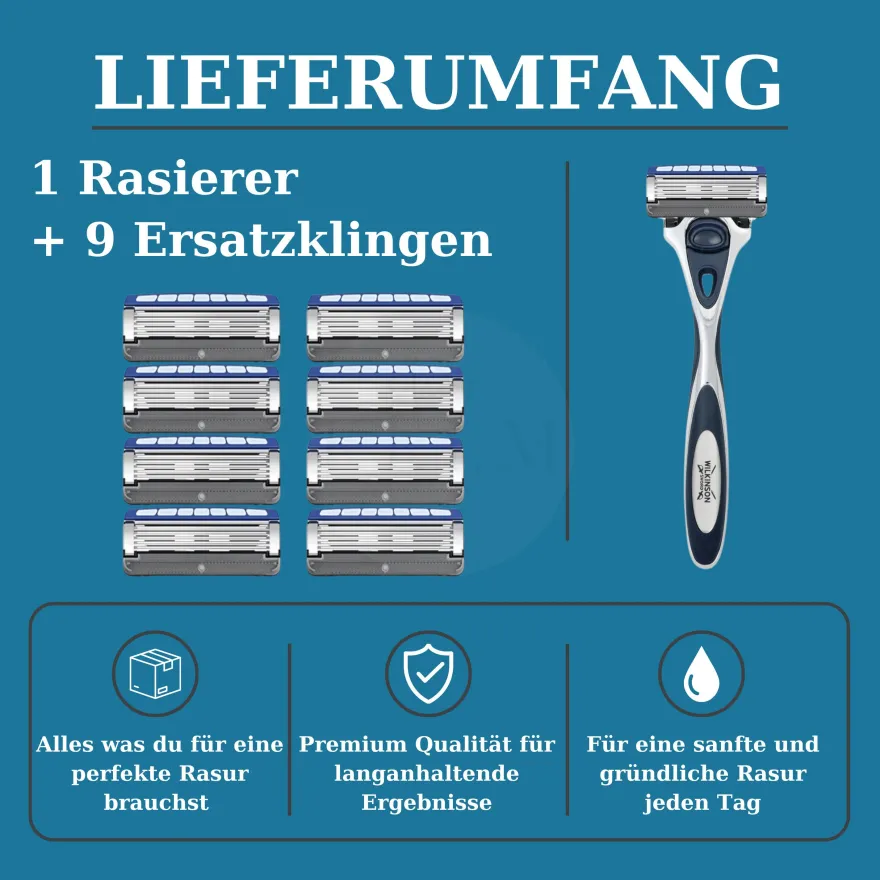 Wilkinson Sword Hydro 5 Skin Hydration Rasierer + 9 Ersatzklingen