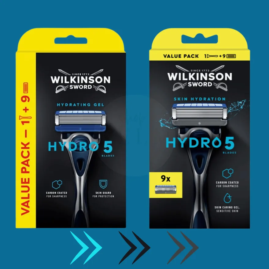 Wilkinson Sword Hydro 5 Skin Hydration Rasierer + 9 Ersatzklingen