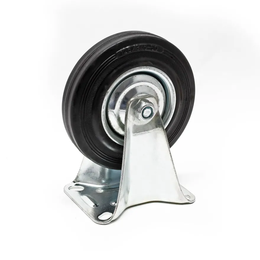 Wiltec Bockrolle 125mm Vollgummirad 100kg Transportrolle Möbelrolle Industrie