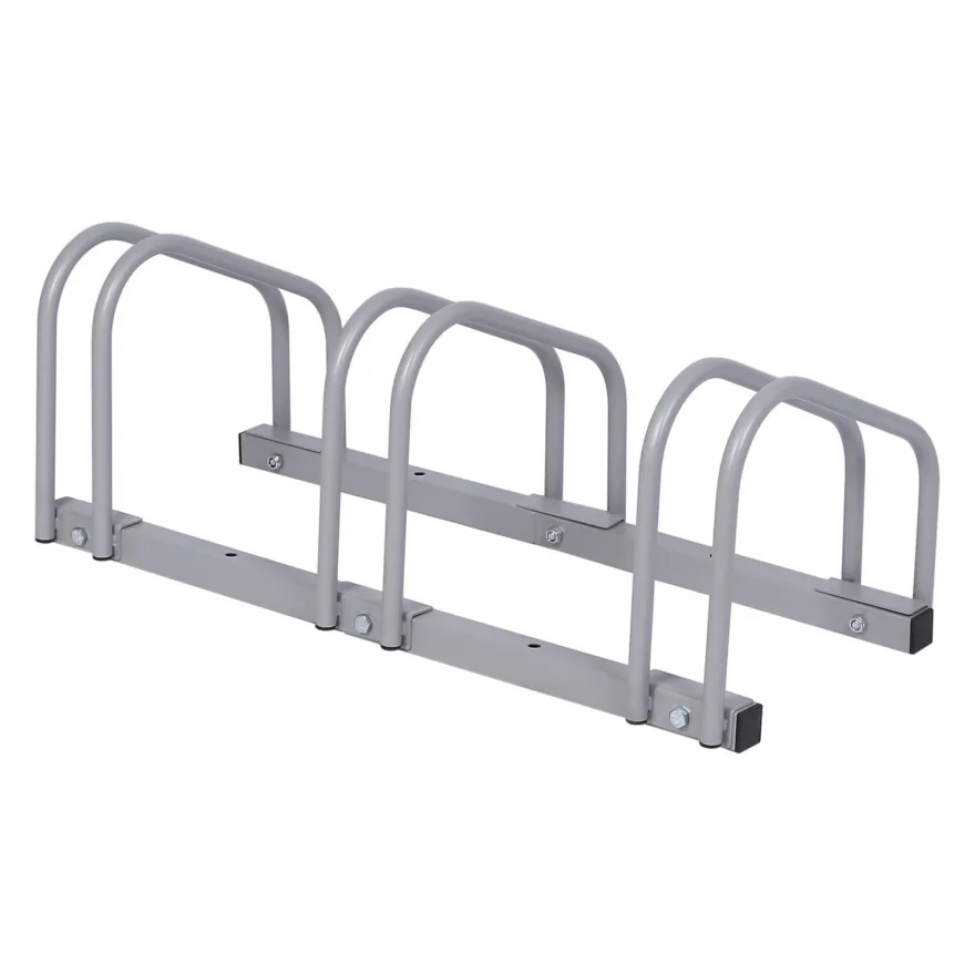 Wiltec Fahrradständer 3 Räder 70,5x33x27cm pulverbeschichtet grau Fahrrad