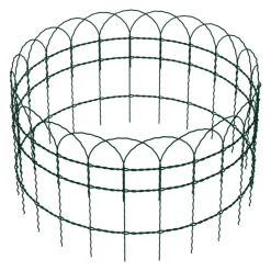 Wiltec Gartenzaun 0,65x10m Maschendrahtzaun grün Stahl PVC-beschichtet Drahtzaun