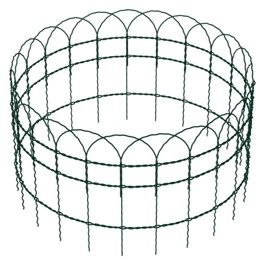 Wiltec Gartenzaun 0,65x10m Maschendrahtzaun grün Stahl PVC-beschichtet Drahtzaun