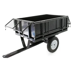 Wiltec Kippanhänger 166,5x77,5x106cm 300kg Rasentraktor Kipper Kippmulde Garten