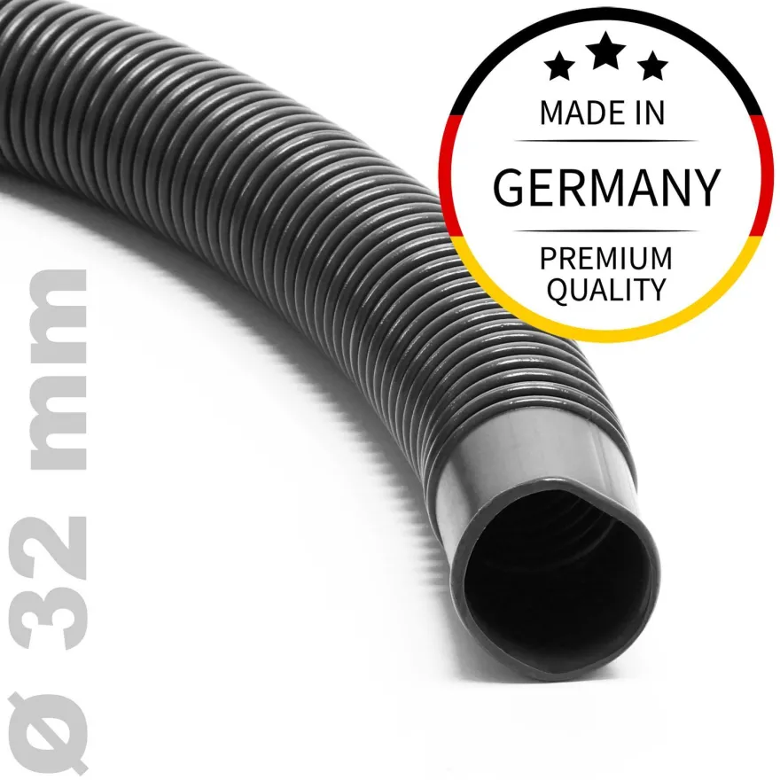 Wiltec Poolschlauch 12 m ?32 mm Solarschlauch mit Muffe Schwimmbadschlauch