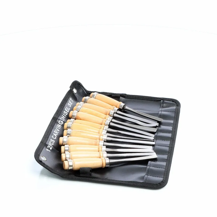 Wiltec Schnitzeisen Set 12tlg Schnitzwerkzeug Beitel Stahlklinge Holzschnitzerei