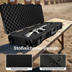 Wiltec Waffenkoffer 119x53x21cm Bogenkoffer Schutzkoffer Gewehrkoffer Langwaffen