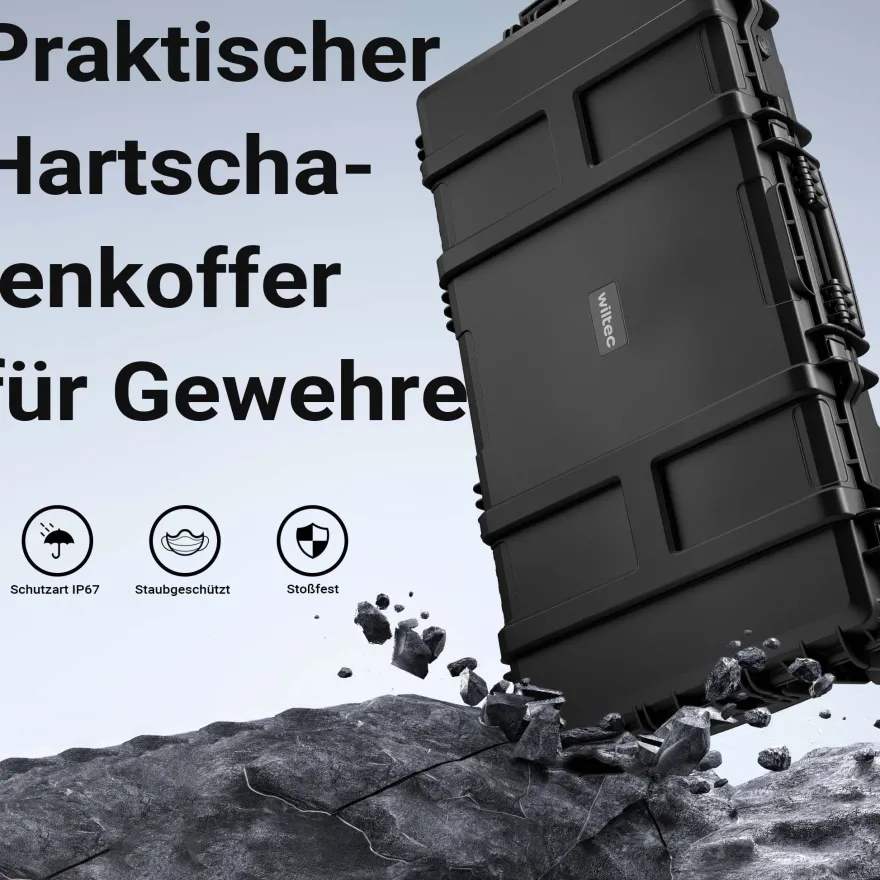 Wiltec Waffenkoffer 101,8x56,3x18,9cm Langwaffenkoffer Gewehrkoffer