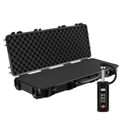 Wiltec Waffenkoffer 109,8x41,5x15,5cm Langwaffenkoffer Gewehrkoffer TSA Schloss