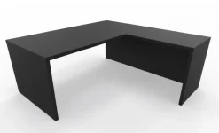 Winkelschreibtisch SILE mit Wangengestell 180/200 x 180 x 74 cm