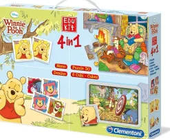 Winnie Pooh Spieleset 4in1 (Memo, Domino, Puzzle, Cubes) Kinderspiele Set Spiele