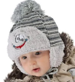 Wintermütze Jungen Baby Bommelmütze Bindemütze