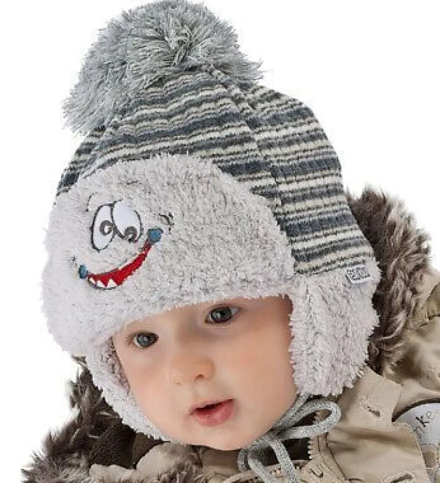 Wintermütze Jungen Baby Bommelmütze Bindemütze