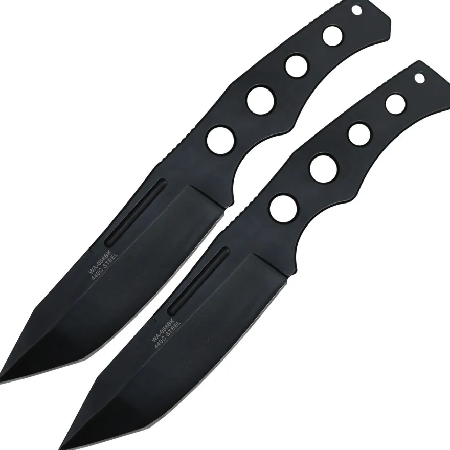 WithAmour Aces 2-teiliges Outdoormesser Wurfmesser Set Nylonscheide ( + 18)