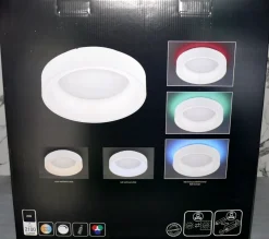 WOFI Cameron 147 RGB LED Decken Lampe Leuchte FB Ø45 cm 26W 2100L 5500K Weiß