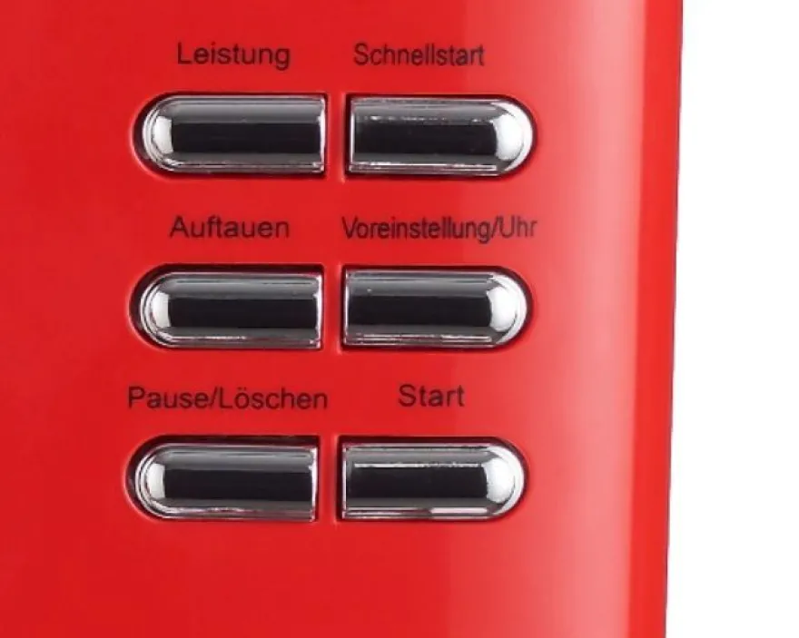 Wolkenstein MW 720 FR Retro Mikrowelle Rot – 20 Liter, 700 Watt