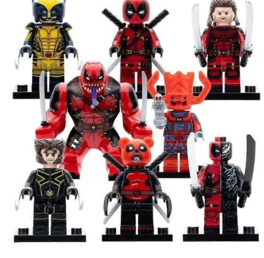 Wolverine Multiverse Varianten Minifiguren-Set 1 mit Waffenzubehör