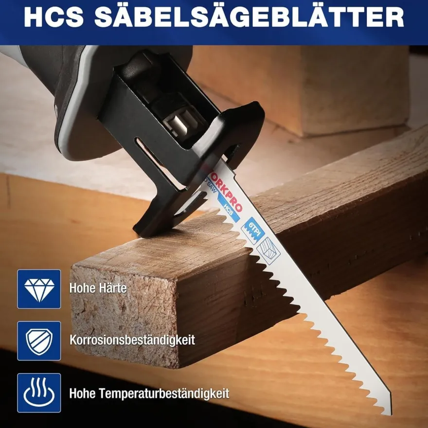 Workpro 32-tlg. Sägeblatt Set Holz Metall Kunststoff Säbelsäge Handtasche