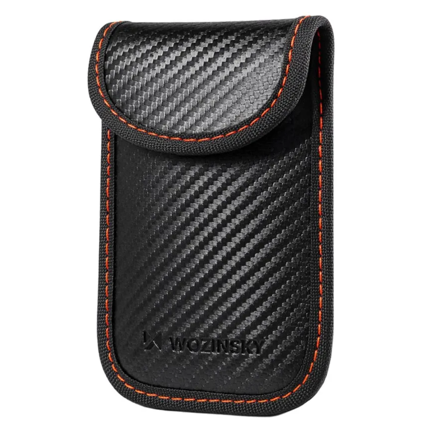 Wozinsky WPB-R14 RFID Blockierhülle Autoschlüssel 14 x 9 cm Schwarz