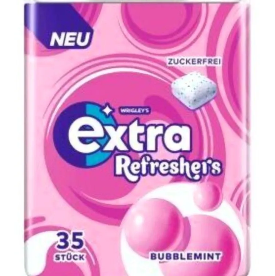 Wrigley Extra Refreshers Bubblemint, Kaugummi, 6 Dosen