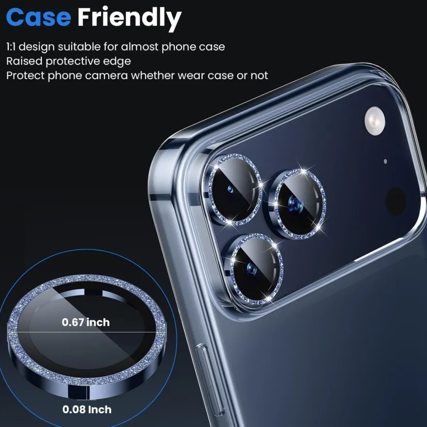 WSKEN Kameraschutz für iPhone 17 Pro Max/Pro - 9H Härte, Kratzfest, Blasenfrei