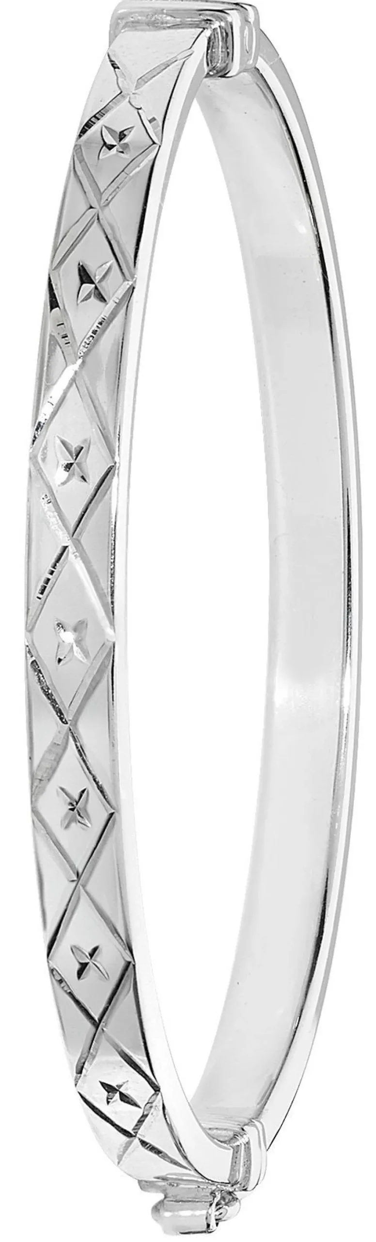 Wunderschöner 925 Sterling Silber Baby - Klappbar Armreif - 4.6cm, 5 Gramm