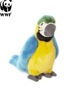 WWF Plüschtier Gelbbrustara Papagei (18cm) Kuscheltier Stofftier Vogel NEU