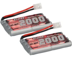 2x Akku RC-Pack 9,6V 2000mAh AA Mignon L4x2 XCell Ni-MH Racing Pack Tamiya