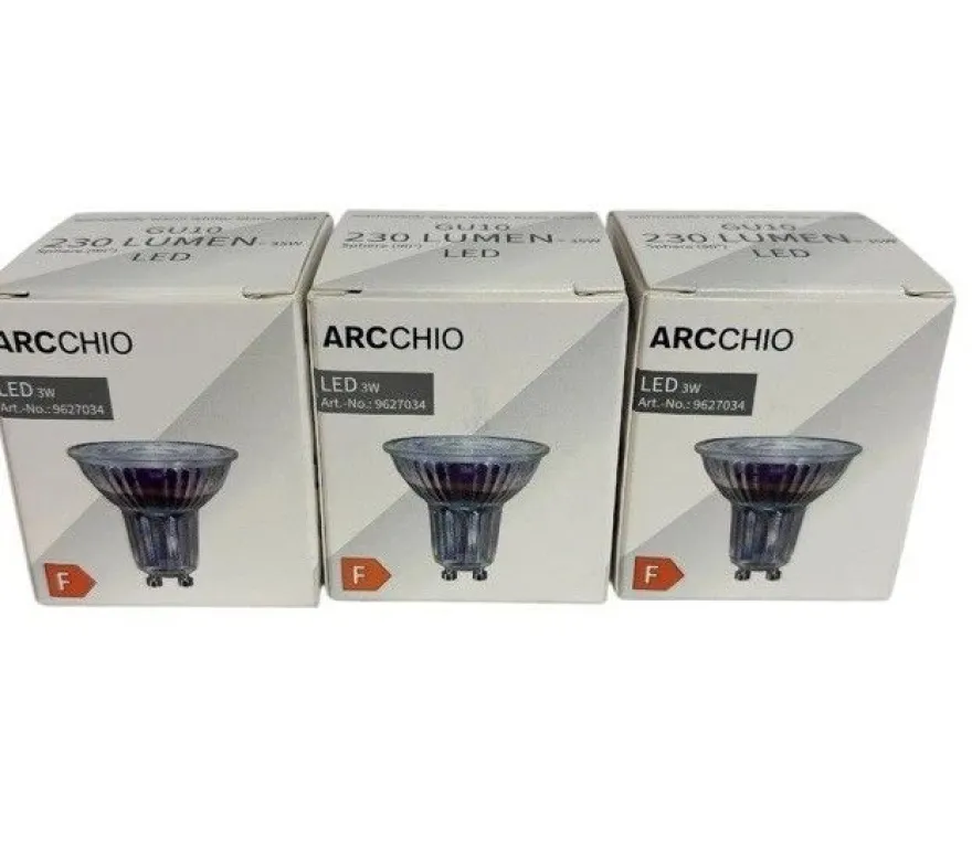 3x Arcchio LED GU10 Lampe ´Gu10 3,5W´ aus Glas (GU10) - Leuchtmittel LED-Lampen