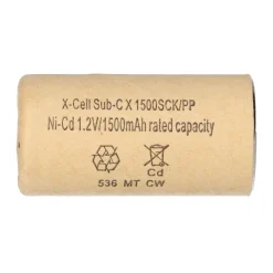 XCell Akku Sub-C 1,2V / 1500mAh 1500SCK Pappmantel