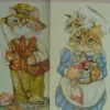 2 x 3D Bogen Doe Maar Brownen Ross süsse vermenschlichte Katzen Golf Angeln Liebe