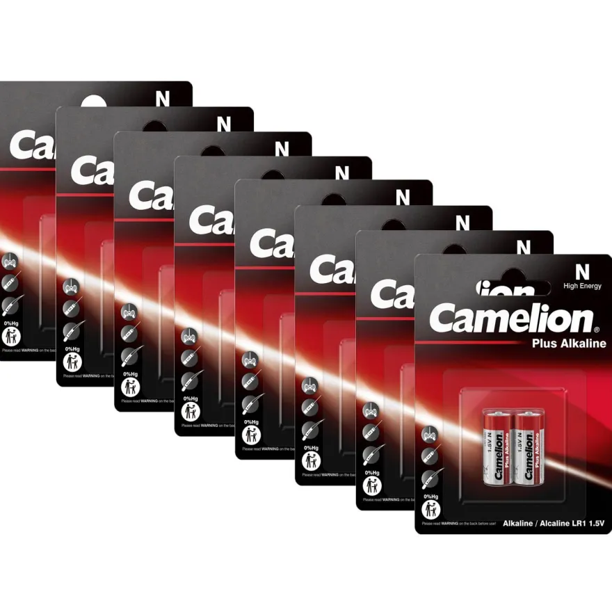 8x 2er Blister Camelion LR1 MN9100 Lady N PLUS Alkaline Batterien