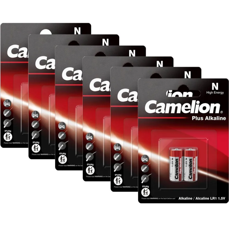 6x 2er Blister Camelion LR1 MN9100 Lady N PLUS Alkaline Batterien