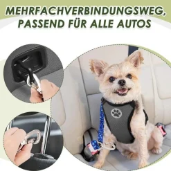 2x Eyein Hundesicherheitsgurt fürs Auto, verstellbar mit Ruckdämpfung, blau