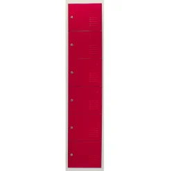 3 x Fächerschrank Umkleideschrank Schließfach Spind Schrank Metallschrank Rot