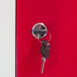 3 x Fächerschrank Umkleideschrank Schließfach Spind Schrank Metallschrank Rot