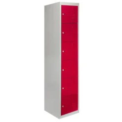 3 x Fächerschrank Umkleideschrank Schließfach Spind Schrank Metallschrank Rot