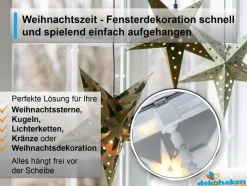 4x Fensterhaken/Dekohaken mit Distanzhalter, Klemmbereich 10-27 mm