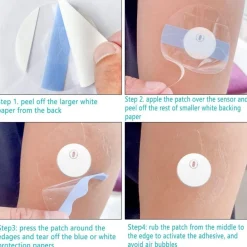 20x Freestyle Libre 3 Pflaster, transparente Sport-Pflaster für Sensor