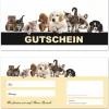 200 x Geschenkgutscheine (Tiere-663) Hunde Katzen Gutscheine Gutscheinkarten